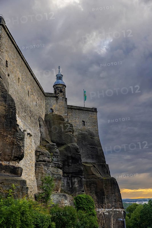 Koenigstein Fortress in Saxon Switzerland, Koenigstein, Saxony, Germany, Europe