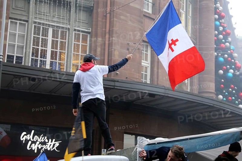 Strasbourg, France: Large demonstration for freedom against the corona measures and the vaccination pressure in France, Germany and other parts of Europe. The demonstration was organised by the peace initiative Europeansunited