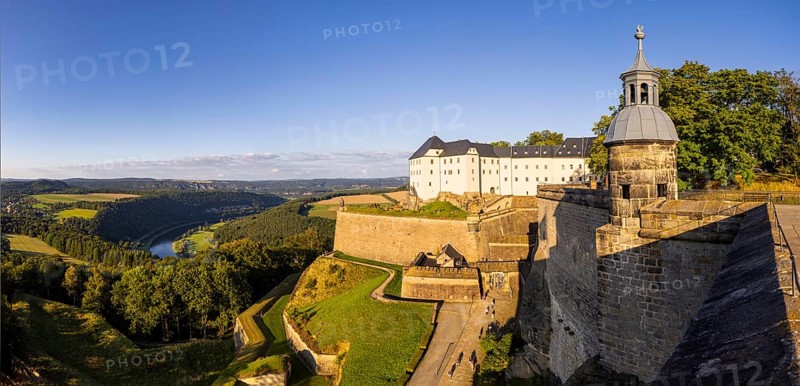 Koenigstein Fortress in Saxon Switzerland. Georgenburg Castle, Koenigstein, Saxony, Germany, Europe