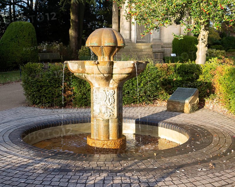Czechoslovak memorial fountain, Jephson Gardens park, Royal Leamington Spa, Warwickshire, England, UK