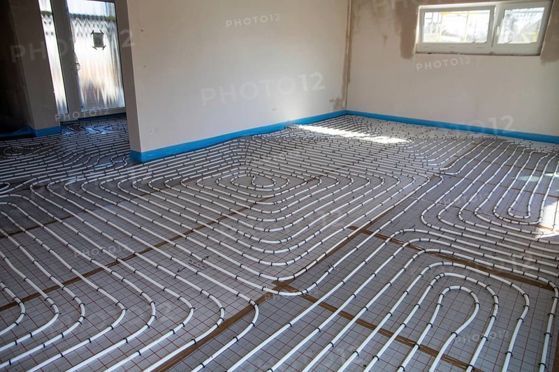 Underfloor heating in a new building
