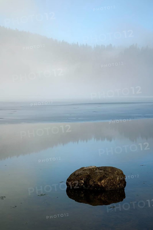 Spitzingsee in winter, ice, Mangfall mountains, Bavarian Prealps, Upper Bavaria, Bavaria, Germany, Europe