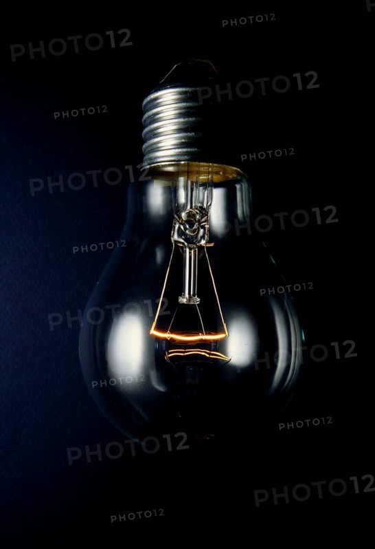 Closeup of an old tungsten light bulb