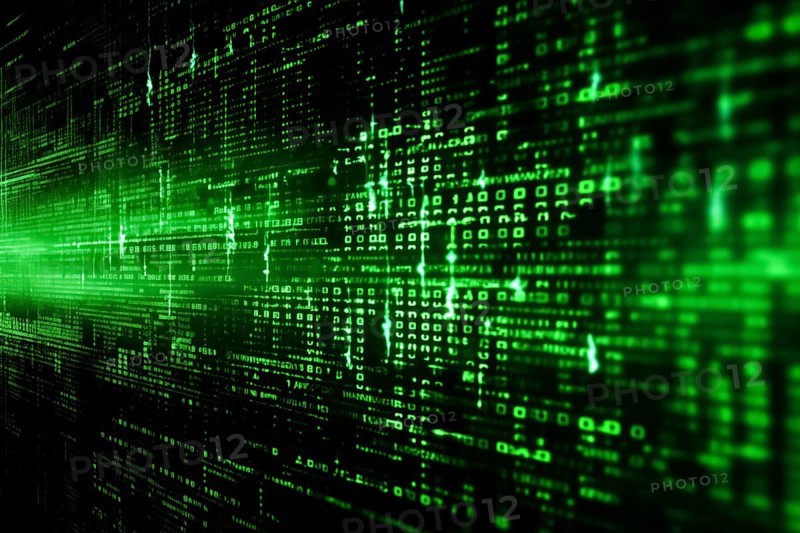 Green dynamic digital data streams, showcasing flowing lines of code in a mesmerizing pattern, ideal for representing advanced computing, cybersecurity, and the intricate world of programming, AI generated
