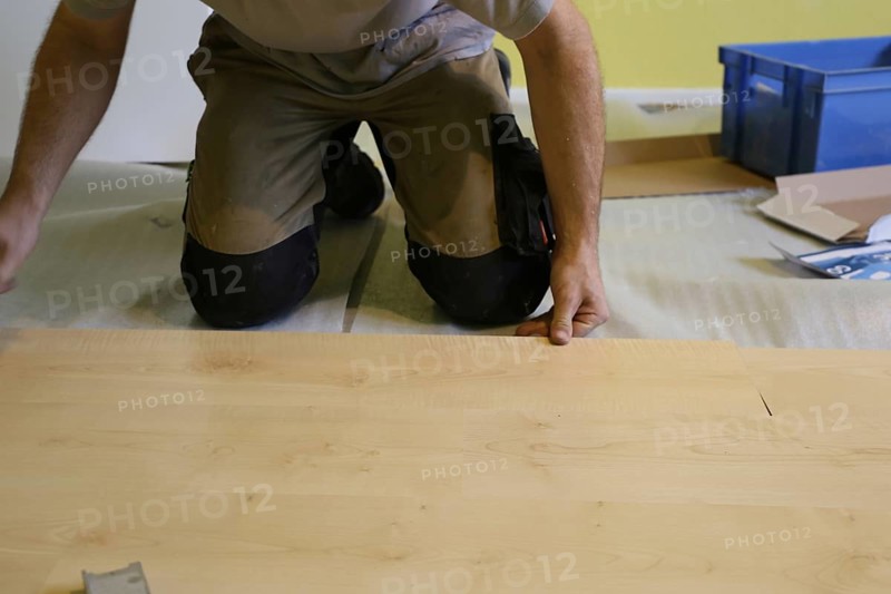 Professional installation of parquet flooring
