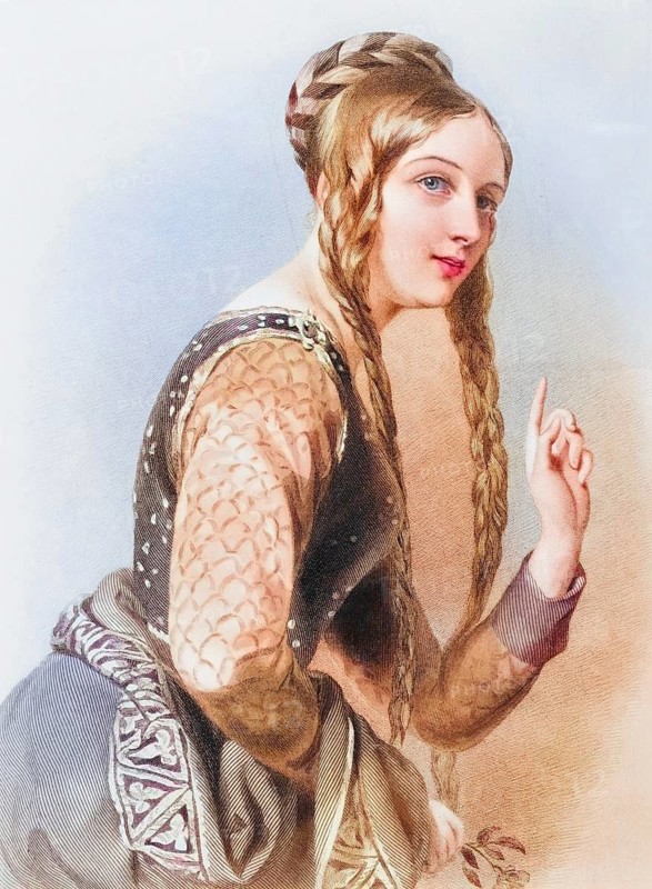Eleanor of Aquitaine, 1122-1204, Queen of Henry II of England. From the book The Queens of England, Volume I by Sydney Wilmot. Published in London c. 1890, Historical, digitally restored reproduction from a 19th century original, Record date not stated