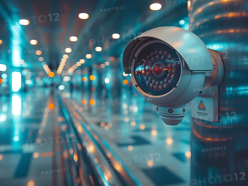 Camera for monitoring critical infrastructure such as streets, schools, squares, authorities, AI generated