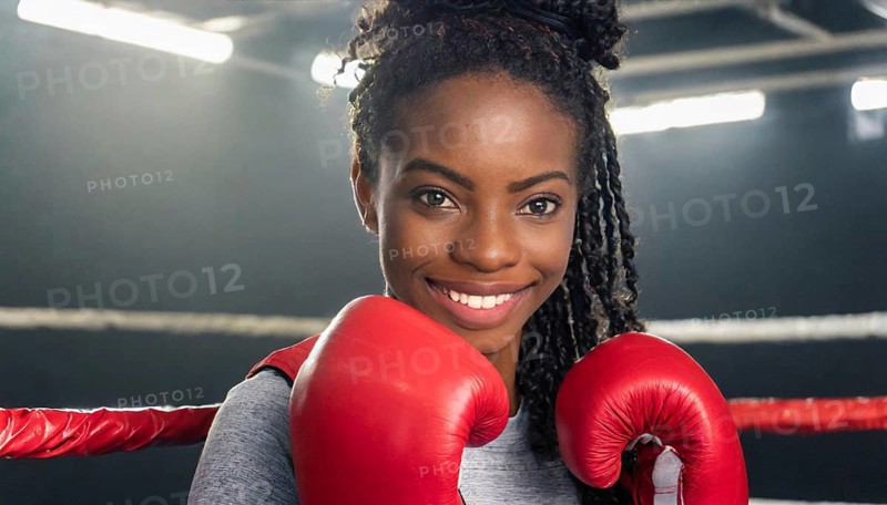 AI generated, woman, woman, 35, years, thai, thai, sport, boxing, gloves, thai boxing, muay thai, one person, portrait, athletic, fight, fighting, popular sport, thai boxer, boxing, boxing ring, african woman