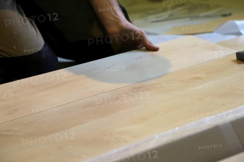 Professional installation of parquet flooring