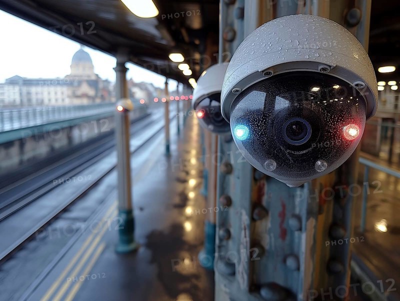 Camera for monitoring critical infrastructure such as streets, schools, squares, authorities, AI generated