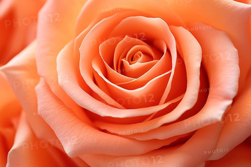Close up of peach colored rose flower. KI generiert, generiert AI generated