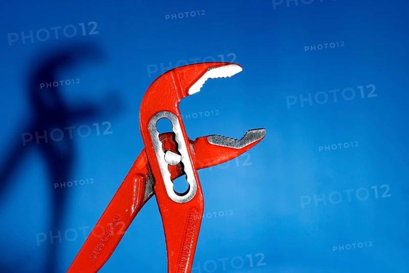 Open red Tongue-and-groove pliers