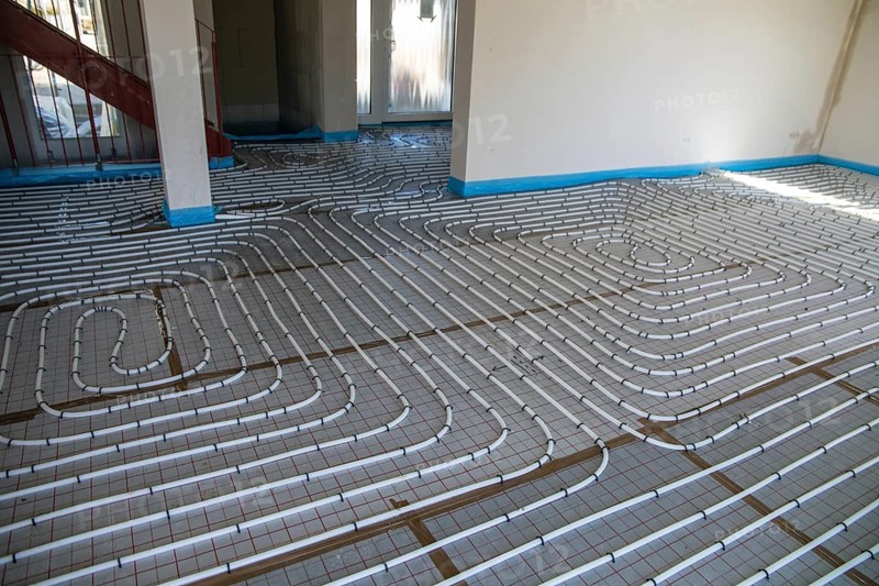 Underfloor heating in a new building