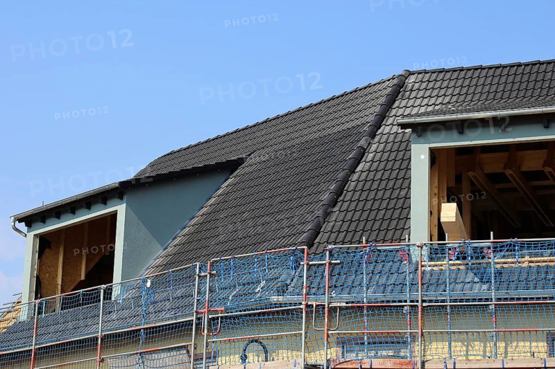 Roof extension on a residential building