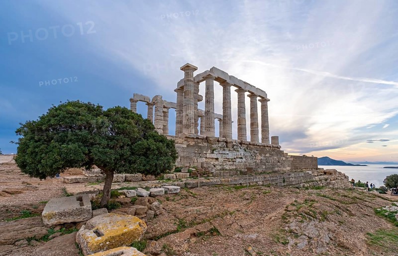 Ancient Temple of Poseidon, Cape Sounion, Greece, Europe