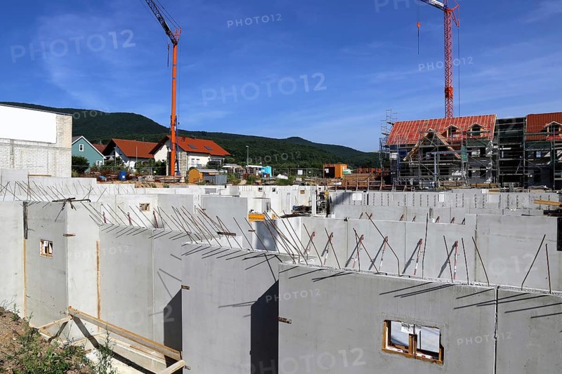 Concrete work on a construction site