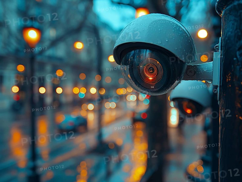Camera for monitoring critical infrastructure such as streets, schools, squares, authorities, AI generated