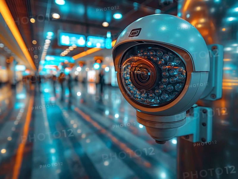 Camera for monitoring critical infrastructure such as streets, schools, squares, authorities, AI generated