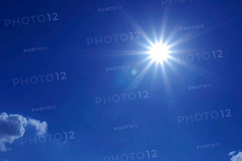 Sun in blue sky