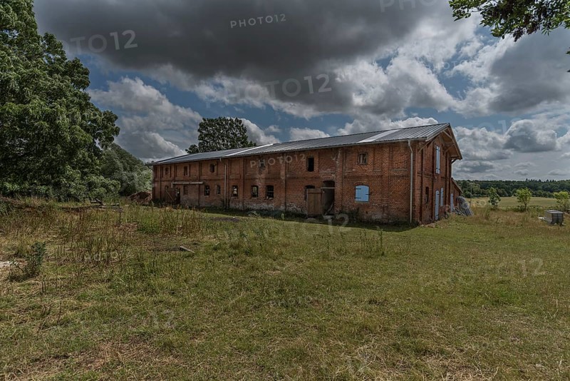 Former pigsty from 1920 on an estate, Othenstorf, Mecklenburg-Vorpommern, Germany, Europe