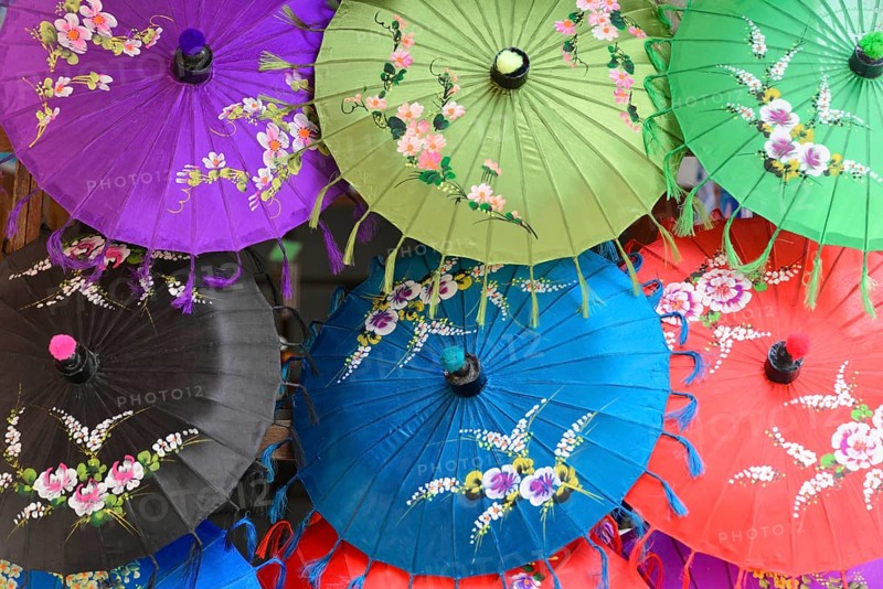 Sunshades, Mingun, Burma, Myanmar, Asia