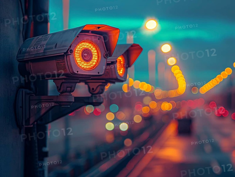 Camera for monitoring critical infrastructure such as streets, schools, squares, authorities, AI generated