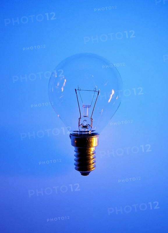 Closeup of an old tungsten light bulb