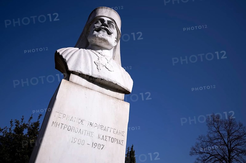 Statue, monument, Greek bishop and revolutionary Germanos Karavangelis, Corfu Park, Thessaloniki, Macedonia, Greece, Europe