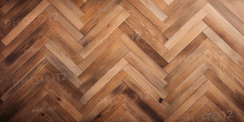 Wooden flooring with herringbone pattern. KI generiert, generiert AI generated