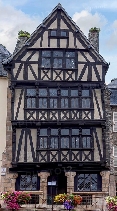 Half-timbered house of the Duchess Anne of Brittany, historic old town, Morlaix, Departements Finistere, Brittany, France, Europe