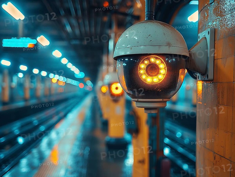 Camera for monitoring critical infrastructure such as streets, schools, squares, authorities, AI generated