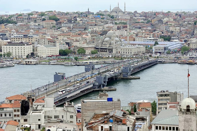 Galata Bridge, Golden Horn, view from the Galata Tower, Istanbul, European part
