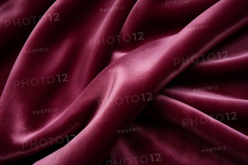 Close up of darl purple velvet fabric. KI generiert, generiert AI generated