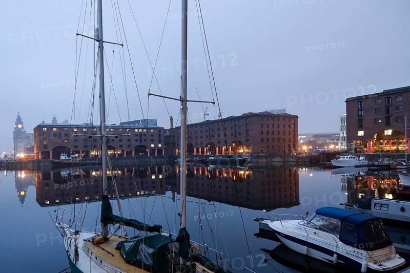Morning atmosphere at the Royal Albert Dock Liverpool, 01.03.2019