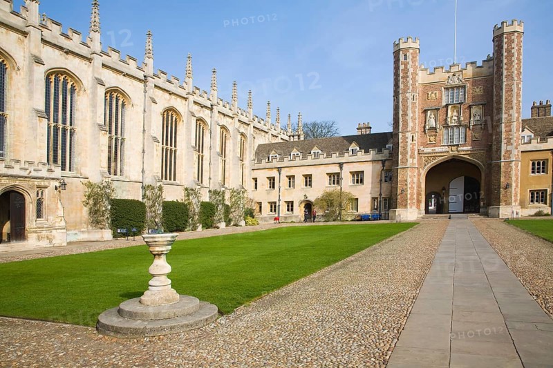 Trinity College courtyard, University of Cambridge, Cambridgeshire, England, United Kingdom, Europe
