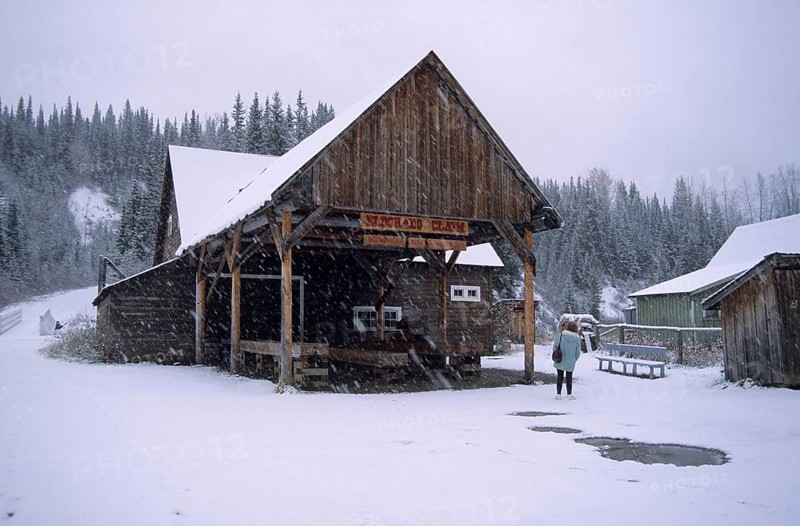 Barkerville, Gold Rush Historic Town and Park in winter, ghost town, British Columbia, Canada, North America
