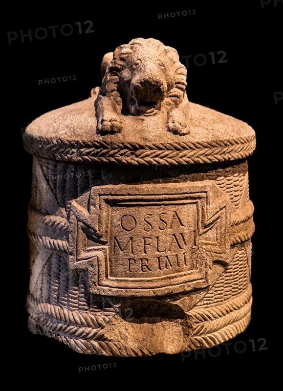 Funerary urn with lid, National Archaeological Museum, Villa Cassis Faraone, UNESCO World Heritage Site, important city in the Roman Empire, Friuli, Italy, Aquileia, Friuli, Italy, Europe