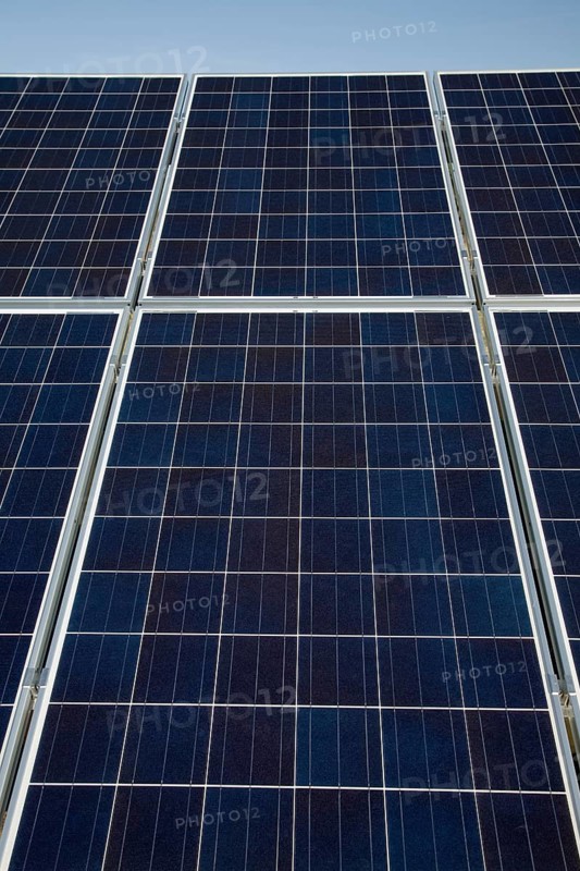 Array of photovoltaic panels for solar energy electricity generation