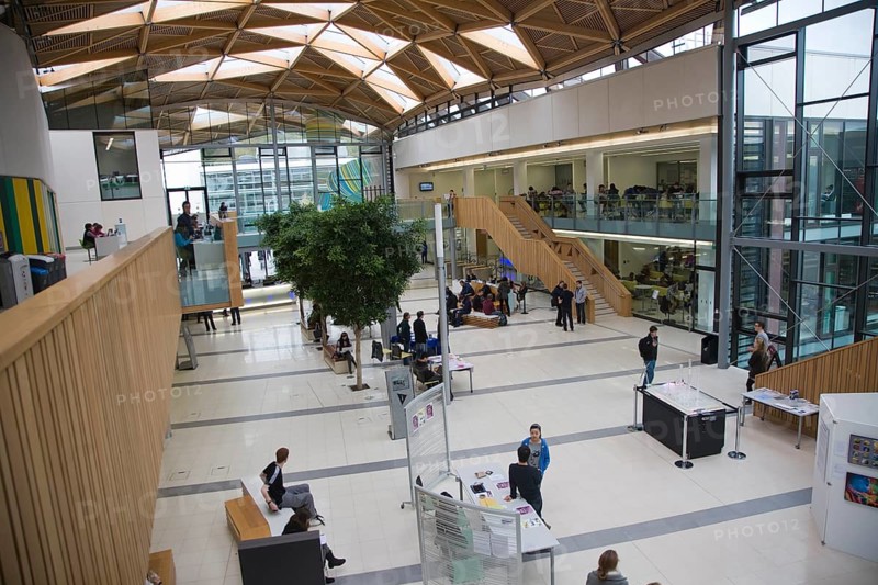 Interior the Forum building University of Exeter, Devon, England. Editorial use only no PR or permission for stock photography