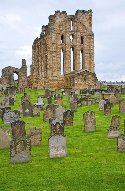 Eighteenth and nineteenth century gravestones at Tynemouth priory, Northumberland, England, United Kingdom, Europe