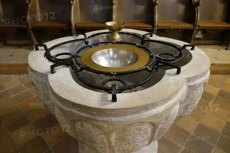Baptismal font, Doberan Minster, former Cistercian monastery, Bad Doberan, Mecklenburg-Western Pomerania, Germany, Europe