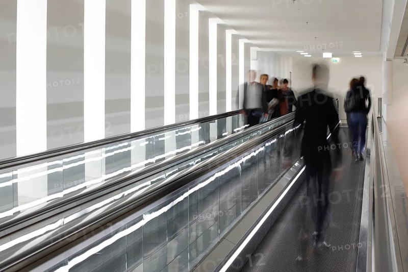 Members of the German Bundestag run across a treadmill between the Reichstag and Paul Loebe Haus, Berlin, 13 November 2018