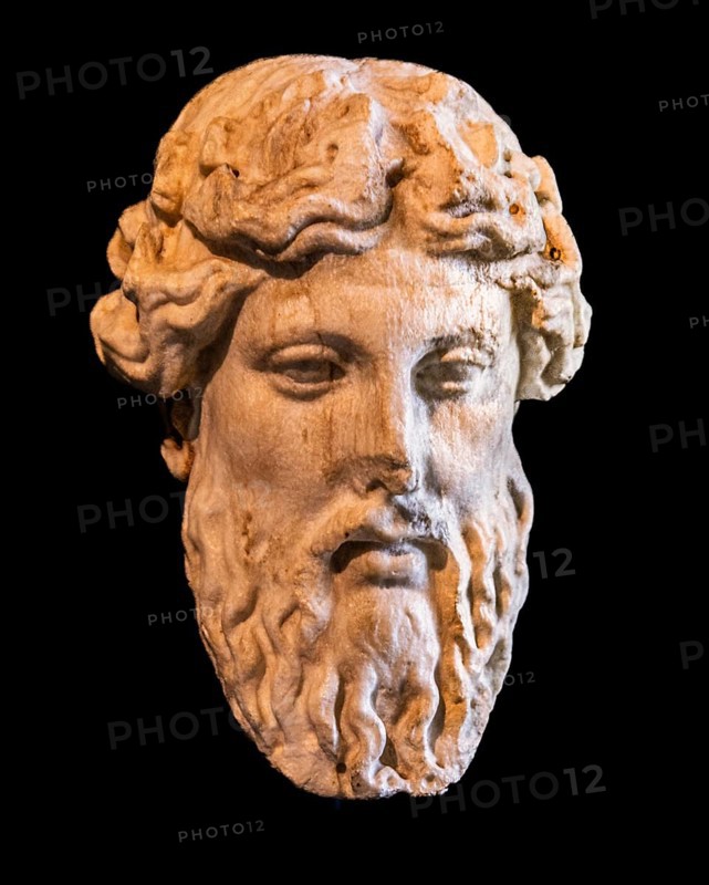 Head of Dionysus, 2nd century, National Archaeological Museum, Villa Cassis Faraone, UNESCO World Heritage Site, important city in the Roman Empire, Aquileia, Friuli, Italy, Aquileia, Friuli, Italy, Europe