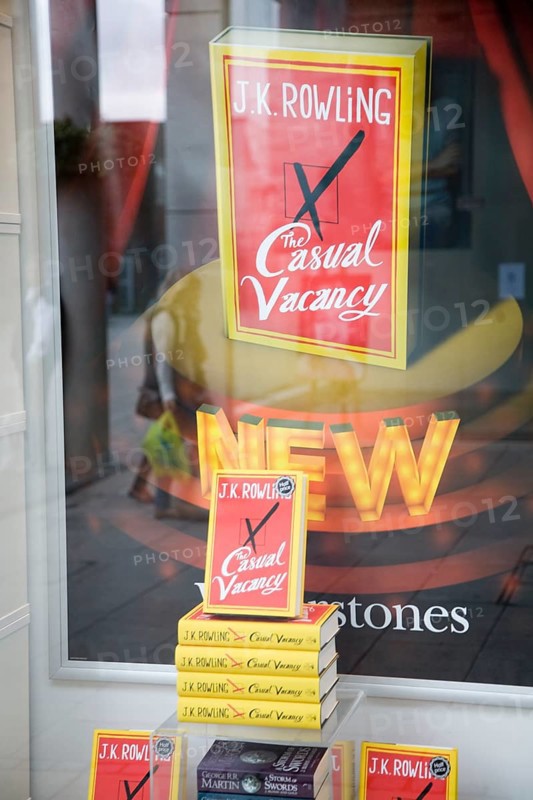J.K Rowling's 'Casual Vacancy' book on sale in Waterstones bookshop, Bury St Edmunds, Suffolk, England September 2012