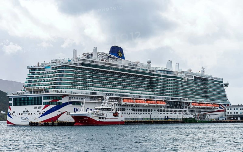 IONA PandO CRUISES in ALESUND, Geirangerfjord, Fjords, Norway, Europe