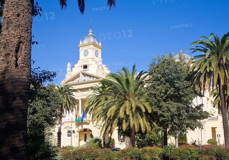 Malaga City Hall building, Malaga, Spain designed by Fernando Guerrero Strachan and Manuel Rivera Vera completed 1919