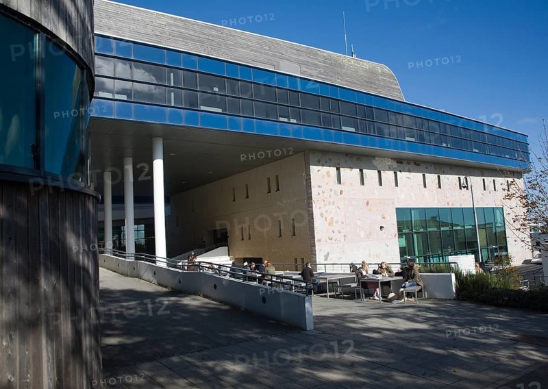 Modern architecture buildings Tremough campus, University College Falmouth, Cornwall, England, United Kingdom, Europe