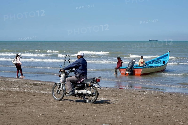 Scene on the beach of Babolsar, Caspian Sea, Iran, 22/03/2019, Asia