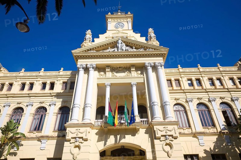 Malaga City Hall building, Malaga, Spain designed by Fernando Guerrero Strachan and Manuel Rivera Vera completed 1919