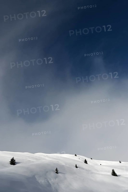 Winter landscape in the Beverin nature park Park, Graubuenden, Switzerland, Europe